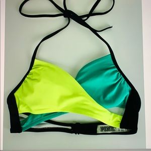 Pink Cross Bikini Top